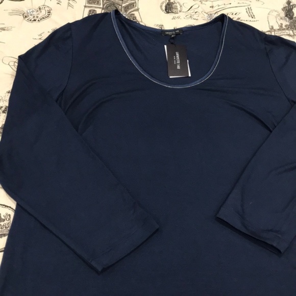 LAFAYETTE 148 Rila Chain Detail Top In Armada - Picture 5 of 6